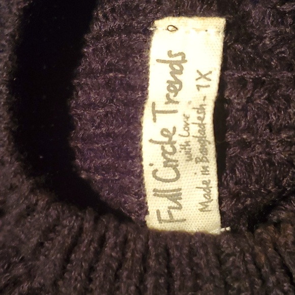 Black one shoulder distressed sweater - Picture 4 of 4